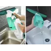 LEIFHEIT Vacuum Window Cleaner Dry&Clean with 43 cm Click System Handle, Electric Window Vacuum, White/Turquoise