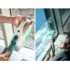 LEIFHEIT Vacuum Window Cleaner Dry&Clean with 43 cm Click System Handle, Electric Window Vacuum, White/Turquoise