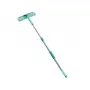 LEIFHEIT Classic Window Wiper with Telescopic Handle 100-155 cm, 33 cm Squeegee, Streak-Free Cleaning, Green/White