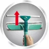 LEIFHEIT Classic Window Wiper with Telescopic Handle 100-155 cm, 33 cm Squeegee, Streak-Free Cleaning, Green/White