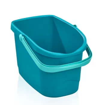 LEIFHEIT Bucket POWER CLEAN 10L, 10 Litre, Green/Grey, Ergonomic Handle, Integrated Spout & Scale