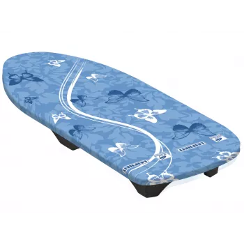 LEIFHEIT Air Board Table Compact Ironing Board 70x30cm, Thermo-Reflect, Ultra-Light EPP, Foldable, White/Blue