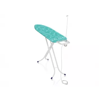 LEIFHEIT Air Board M Compact Plus Ironing Board 120x38cm with Thermo-Reflect Technology, Height Adjustable 75-95cm, Foldable, Cotton Cover