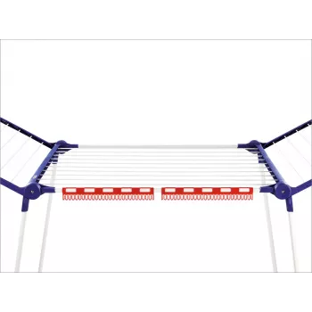 LEIFHEIT Pegasus Tumble Dryer Basket Holders (2-Pack, 50 Clips, White/Blue)