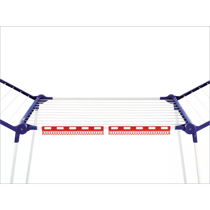 LEIFHEIT Pegasus Tumble Dryer Basket Holders (2-Pack, 50 Clips, White/Blue)