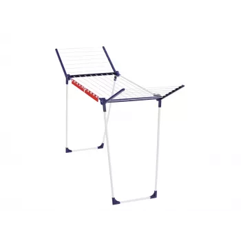 LEIFHEIT Pegasus 160 Solid Slim Tumble Dryer 16m Folding Laundry Drying Rack, Powder-Coated Steel, Indoor/Outdoor, Black