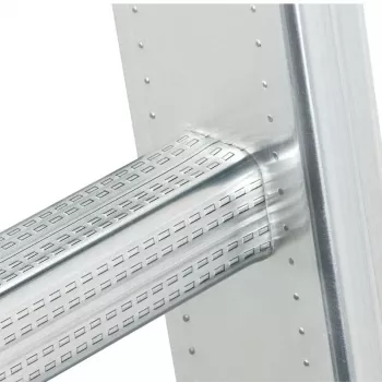 Hailo ProfiStep duo 7218-007 Aluminium Extension Ladder, 2x25 Rungs, Max. Working Height 9.5 m, Silver