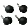 HAILO Set of Wheels for Big-Box Waste Bin (2-Pack, Black, 50 mm, Tool-Free Mounting)
