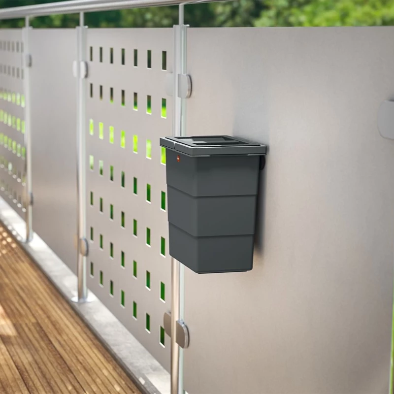 HAILO FlexBox S Wall-Mounted Waste Bin 7L Dark Grey