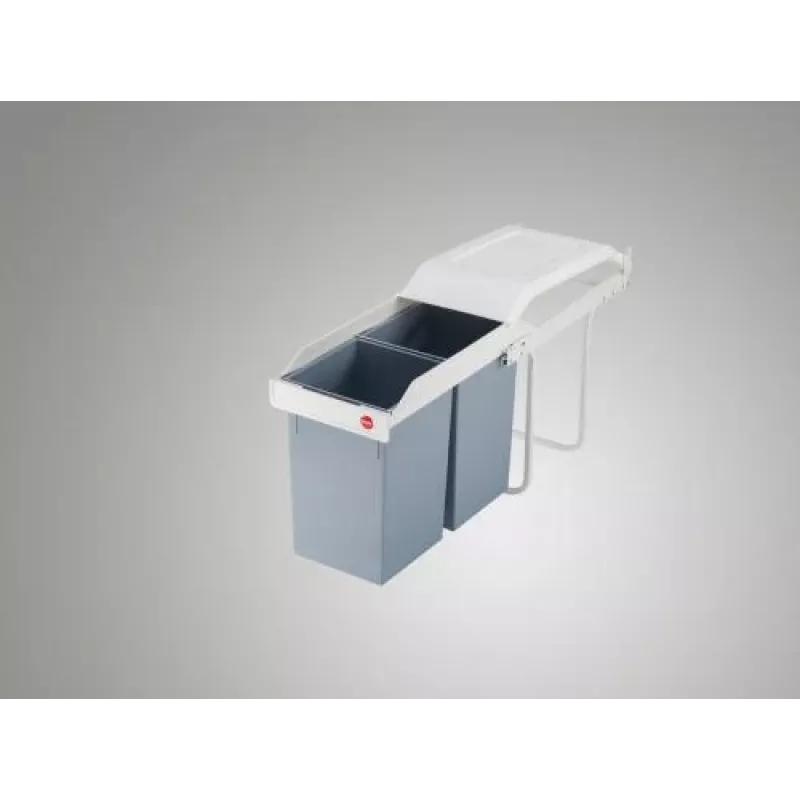 HAILO Multi-Box Duo L Recessed Waste Bin, 2x14L, White