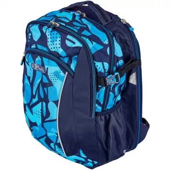 Herlitz Ultimate Camo Blue School Backpack 18L PET