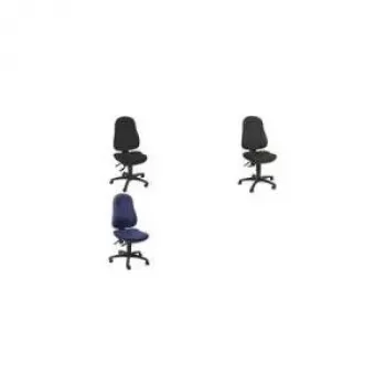 TOPSTAR Point 70 Office Swivel Chair, Fabric Upholstery, Black, Permanent Contact Mechanism, Height-Adjustable Backrest, GS Certified 8170 G20