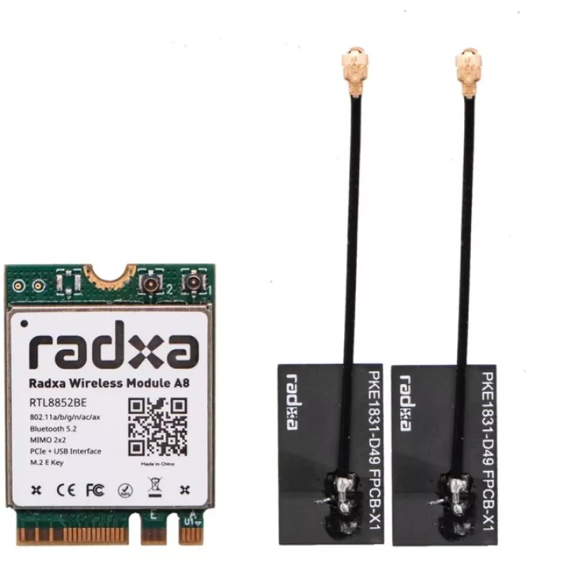 RADXA RA007-A8 M.2 WiFi 6 and Bluetooth 5.2 Wireless Module (Intel AX200)