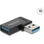 Delock USB 10 Gbps Type-A Male to Female Adapter, Left Angled