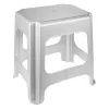 KEEEPER Maxi Max Step Stool, Light Silver, 41 x 33.5 x 42.5 cm, 150 kg Load, Anti-Slip, Stackable
