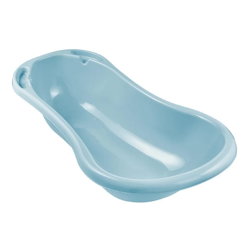 KEEEPER Baby Bath 100cm Wiktoria Pure, Blue, 100 x 51 x 29 cm, Anti-Slip, Drain Plug, BPA-Free