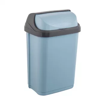 KEEEPER Rasmus 10L Waste Bucket with Rotating Lid, Blue