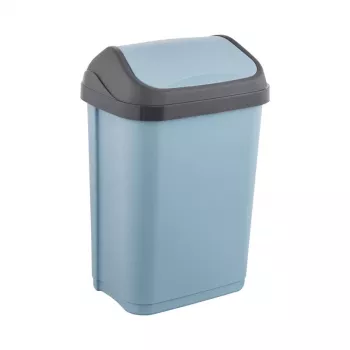 KEEEPER Waste Bin with Rotating Lid 25L Swantje 33.5x25.5x53.5cm Blue