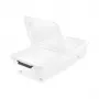 keeeper Leo Underbed Storage Box with Lid and Wheels, 53 L, Transparent, 77 x 58 x 16 cm