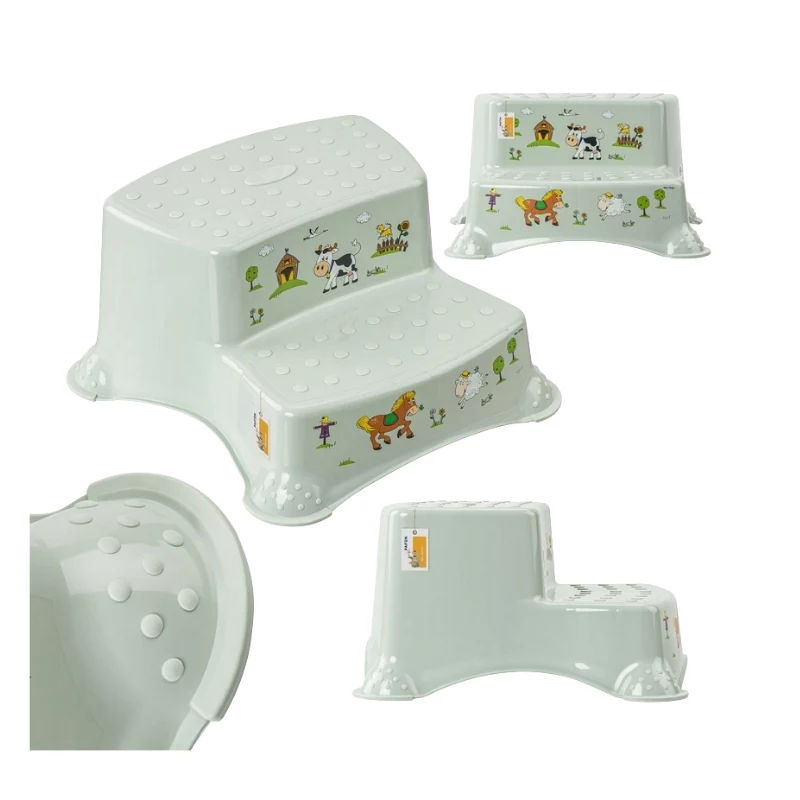 KEEEPER Two-Tier Bench Igor Funny Farm 40x37x21 cm Soft Green