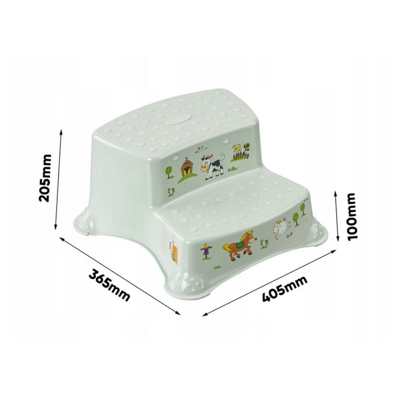 KEEEPER Two-Tier Bench Igor Funny Farm 40x37x21 cm Soft Green