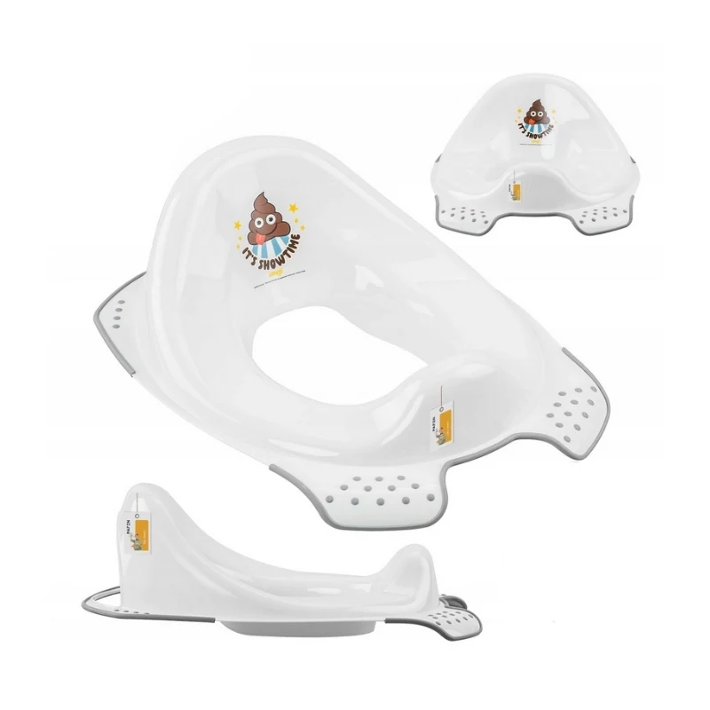keeeper Toilet Training Seat with Anti-Slip Function Ewa Emoji Showtime, White, 30x40x15 cm