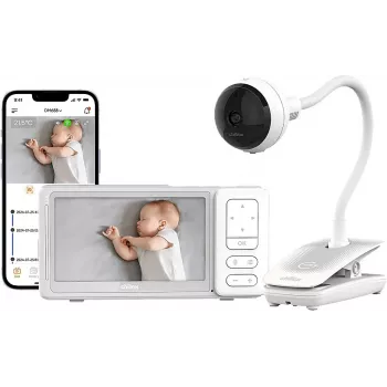 Chillax DM688 Video Baby Monitor with 2.8 inch Color Display, 2.4 GHz FHSS, 300 m Range, Two-Way Talk, Temperature Sensor, Lullabies, White