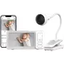 Chillax DM688 Video Baby Monitor with 2.8 inch Color Display, 2.4 GHz FHSS, 300 m Range, Two-Way Talk, Temperature Sensor, Lullabies, White