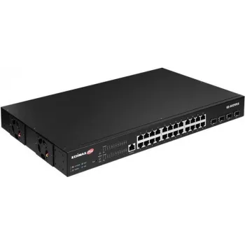 Edimax Pro GS-5424PLX 24-Port Gigabit PoE+ Smart Switch with 4x 10G SFP+ Uplinks, 400W Budget, L2+ Management, Rackmount