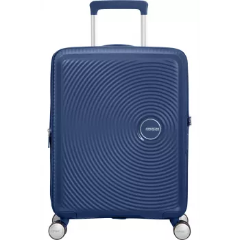 American Tourister Soundbox Spinner 55/20 TSA Expandable Cabin Suitcase Midnight Navy