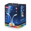 Activejet AJE-RAINBOW 2 LED Desk Lamp with RGB Base, Flexible Arm, Dimmable, Touch Control, 7W Main Light, 350lm, 2800K-6500K, Black