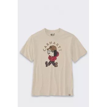 Carhartt Light Jac Graphic T-Shirt Oat Milk Relaxed Fit Cotton Short Sleeve Crewneck
