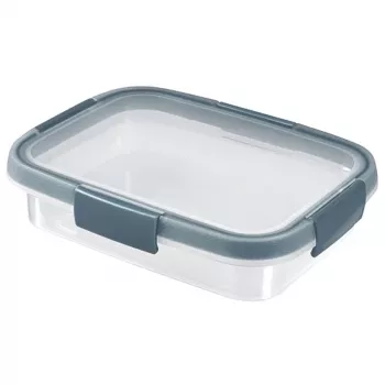 CURVER Smart Eco Fresh Rectangular Food Storage Container 0.7L Transparent with Green Lid