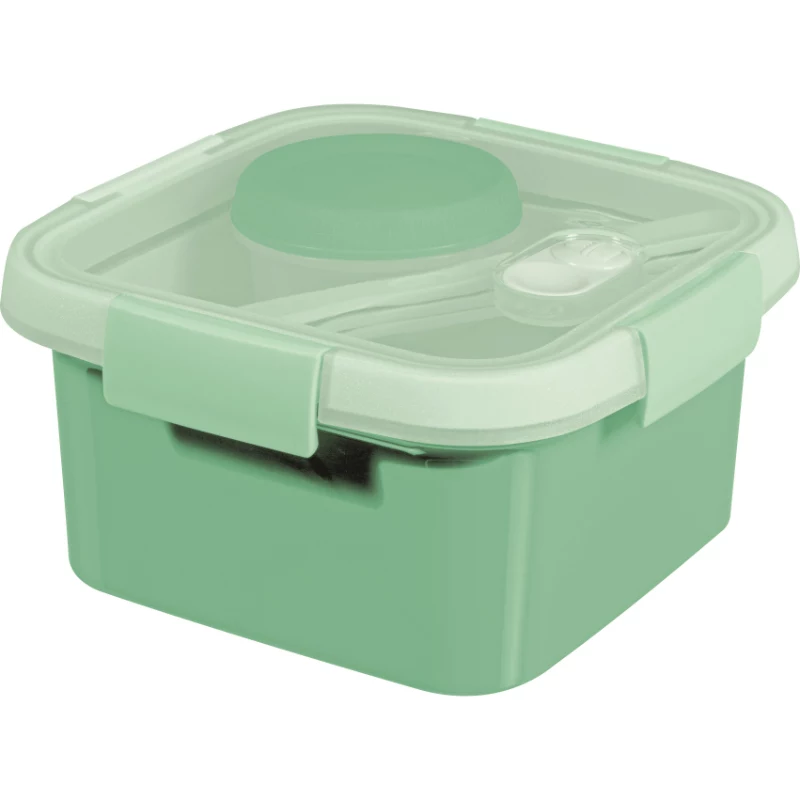 CURVER Lunch Kit Square 1.1L Smart To Go Mix Food Container