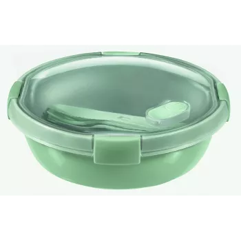 CURVER Smart Eco To Go Round Lunch Food Container, 1 L, Ø20x7 cm, Soft Green