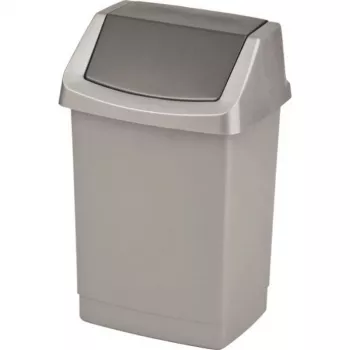 CURVER Click-it 50L Pedal Waste Bin 38.5x33.5x63.5cm Silver