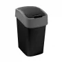 CURVER Flip Bin 9L Waste Bin Black/Silver