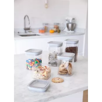CURVER Dry Cube Square Food Storage Container 2.3L Transparent/Grey