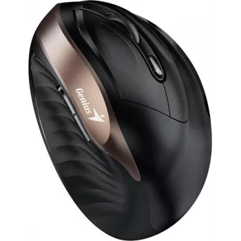 UNITEK Genius Ergo 8250S Wireless Ergonomic Mouse Black-Gold 1600DPI