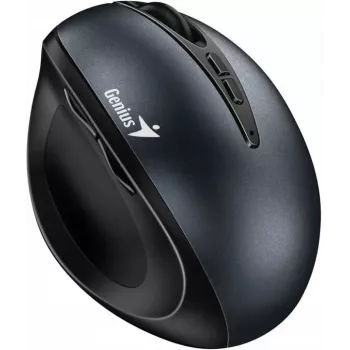 UNITEK Genius Ergo 8300S Wireless Ergonomic Mouse, 1600 DPI, Black/Grey