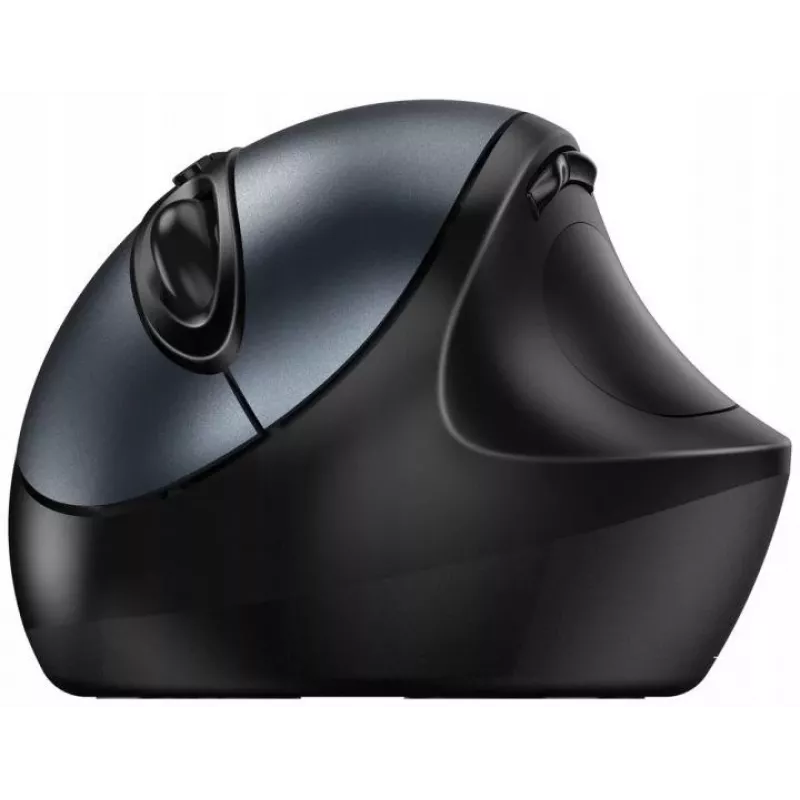 UNITEK Genius Ergo 8300S Wireless Ergonomic Mouse, 1600 DPI, Black/Grey