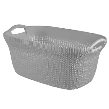 Curver Knit 40L Laundry Basket Light Grey