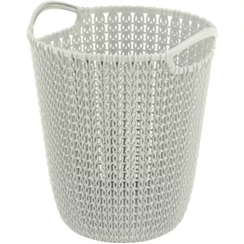 CURVER Knit Paper Basket 7L White 23x24x27cm