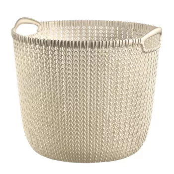 Curver Knit L Round Laundry Basket 30L White 40x39x33cm