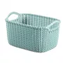 CURVER Basket Knit XS Rectangular 3L Storage Basket Blue 25x18x14cm