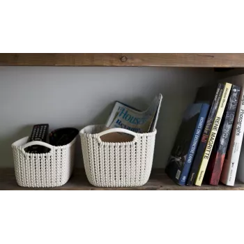 CURVER Basket Knit XS Rectangular 3L Storage Basket Blue 25x18x14cm
