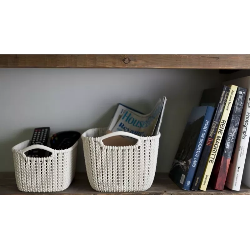 CURVER Basket Knit XS Rectangular 3L Storage Basket Blue 25x18x14cm