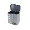 CURVER Duo 15+7L Silver/Dark Grey Pedal Bin