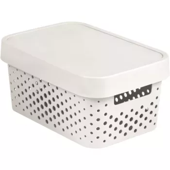 CURVER Infinity Recycled 4.5L Storage Box with Lid, White