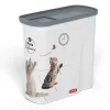 CURVER Pet Life Dog & Cat Food Storage Container 2L, Airtight, Transparent with Assorted Lid